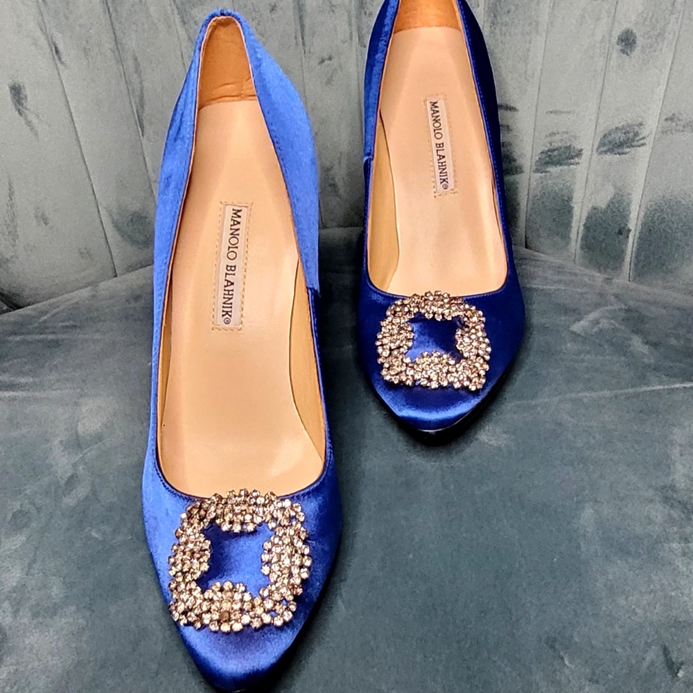Manolo Blahnik Blue Heels